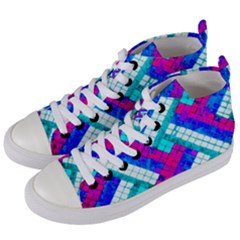 Pop Art Mosaic Women s Mid-top Canvas Sneakers by essentialimage365