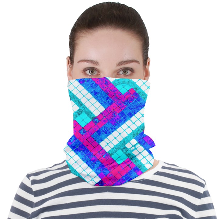 Pop Art Mosaic Face Seamless Bandana (Adult)