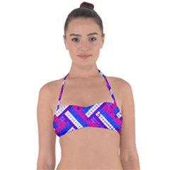 Pop Art Mosaic Halter Bandeau Bikini Top by essentialimage365