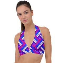 Pop Art Mosaic Halter Plunge Bikini Top by essentialimage365