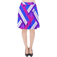 Pop Art Mosaic Velvet High Waist Skirt by essentialimage365