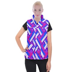 Pop Art Mosaic Women s Button Up Vest by essentialimage365