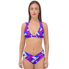 Pop Art Mosaic Double Strap Halter Bikini Set by essentialimage365