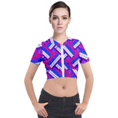 Pop Art Mosaic Short Sleeve Cropped Jacket by essentialimage365