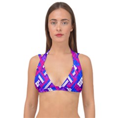 Pop Art Mosaic Double Strap Halter Bikini Top by essentialimage365