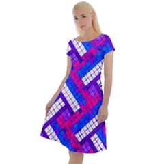 Pop Art Mosaic Classic Short Sleeve Dress by essentialimage365