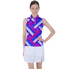 Pop Art Mosaic Women s Sleeveless Polo Tee by essentialimage365