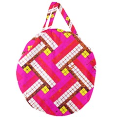 Pop Art Mosaic Giant Round Zipper Tote by essentialimage365