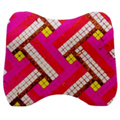 Pop Art Mosaic Velour Head Support Cushion by essentialimage365