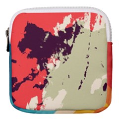 Abstract Colorful Pattern Mini Square Pouch by AlphaOmega
