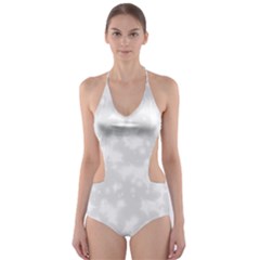 Rose White Cut-out One Piece Swimsuit