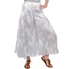 Rose White Satin Palazzo Pants