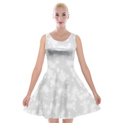 Rose White Velvet Skater Dress