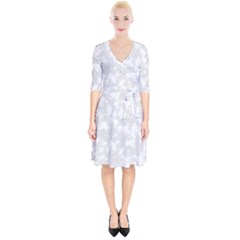 Rose White Wrap Up Cocktail Dress