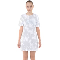Rose White Sixties Short Sleeve Mini Dress