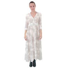 Rose White Button Up Maxi Dress