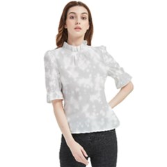 Rose White Frill Neck Blouse