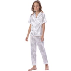 Rose White Kids  Satin Short Sleeve Pajamas Set by Janetaudreywilson