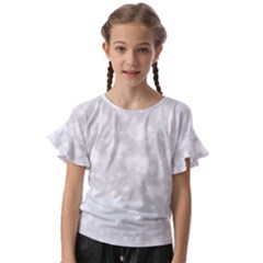 Rose White Kids  Cut Out Flutter Sleeves