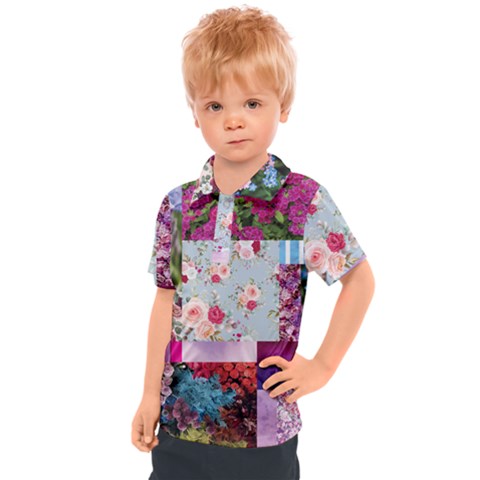 Pink Purple Aesthetic Kids  Polo Tee by designsbymallika