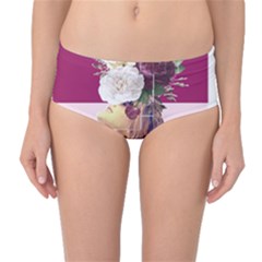 Flower Girl Mid-waist Bikini Bottoms