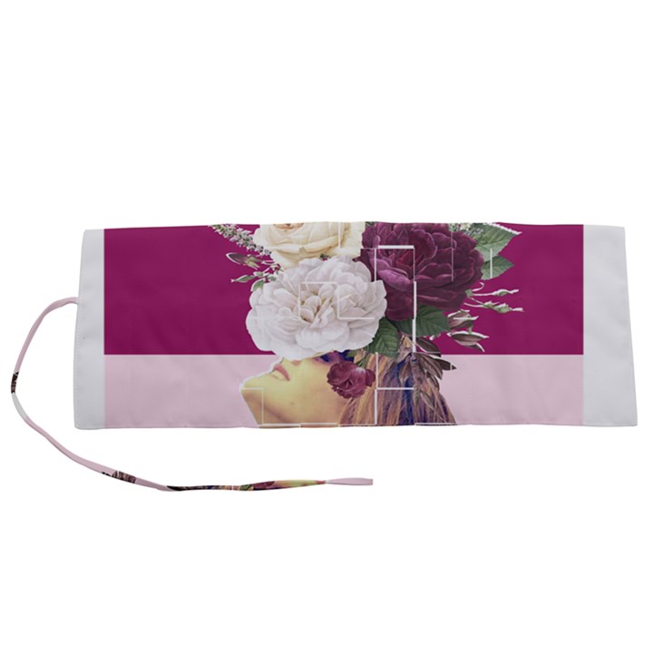 Flower Girl Roll Up Canvas Pencil Holder (S)