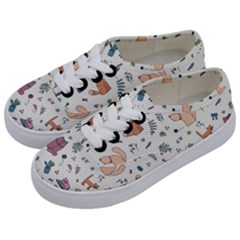 Funny Cats Kids  Classic Low Top Sneakers by SychEva