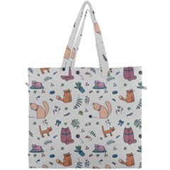 Funny Cats Canvas Travel Bag by SychEva