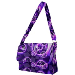 Fractal Illusion Full Print Messenger Bag (l) by Sparkle