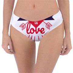 All You Need Is Love Reversible Classic Bikini Bottoms