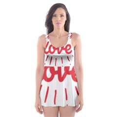 All You Need Is Love Skater Dress Swimsuit