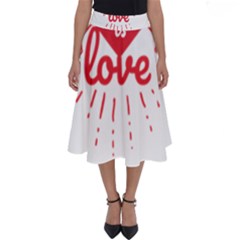 All You Need Is Love Perfect Length Midi Skirt by DinzDas