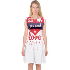 All You Need Is Love Capsleeve Midi Dress by DinzDas