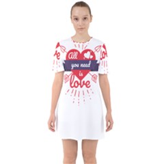 All You Need Is Love Sixties Short Sleeve Mini Dress by DinzDas