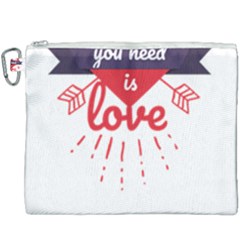 All You Need Is Love Canvas Cosmetic Bag (xxxl)