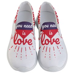 All You Need Is Love Men s Lightweight Slip Ons by DinzDas