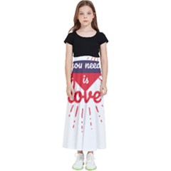 All You Need Is Love Kids  Flared Maxi Skirt by DinzDas