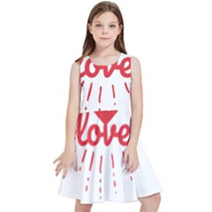 All You Need Is Love Kids  Skater Dress by DinzDas