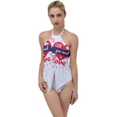All You Need Is Love Go With The Flow One Piece Swimsuit