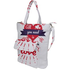 All You Need Is Love Shoulder Tote Bag by DinzDas