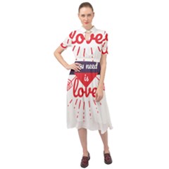 All You Need Is Love Keyhole Neckline Chiffon Dress