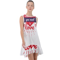 All You Need Is Love Frill Swing Dress by DinzDas