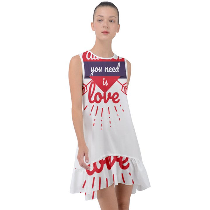 all you need is love Frill Swing Dress