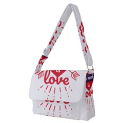 All You Need Is Love Full Print Messenger Bag (m)