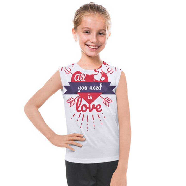 all you need is love Kids  Mesh Tank Top