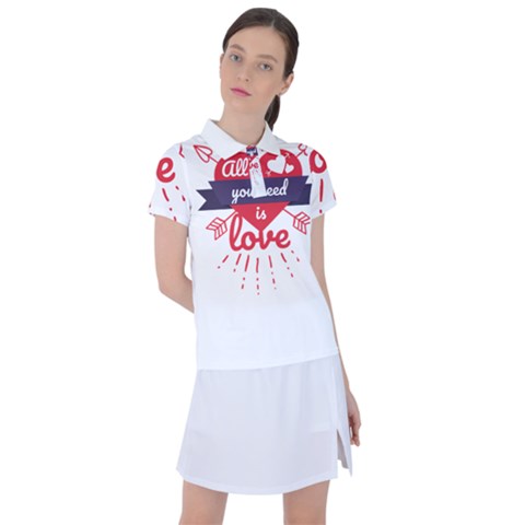 All You Need Is Love Women s Polo Tee by DinzDas