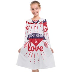All You Need Is Love Kids  Midi Sailor Dress by DinzDas