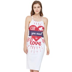 All You Need Is Love Bodycon Cross Back Summer Dress by DinzDas