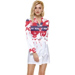 All You Need Is Love Long Sleeve Satin Robe by DinzDas