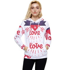 All You Need Is Love Women s Lightweight Drawstring Hoodie